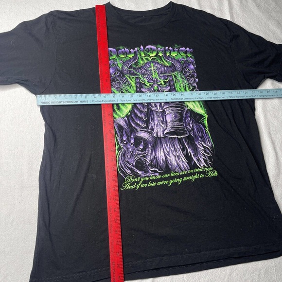 DevilDriver Mens Black T Shirt 2XL Metal Rock Band Tee Straight To Hell  Tour - Picture 6 of 12